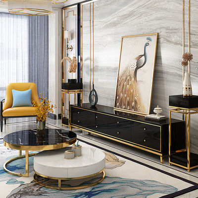 kopen Tea Begeleidende Witte Marmer Cirkel Koffietafel Met opslag OEM ODM online manufacture