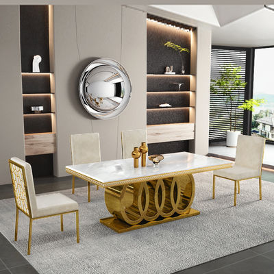 kopen Rechthoekig roestvrij staal overgrote eettafel zitcapaciteit 4-8 online manufacture