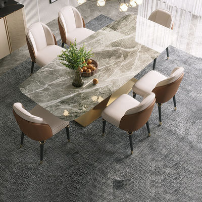 kopen Elegante marmeren eettafels met roestvrijstalen benen - Bulkbestellingen online manufacture