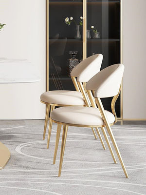 kopen Moderne roestvrijstalen luxe eetstoelen met vlies OEM ODM online manufacture