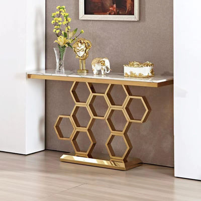 kopen Groothandel Marmeren Console Tabellen Met Een Slipperige Ondergrond Van Roestvrij Staal online manufacture