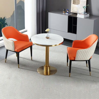 kopen Marmeren onderhandelingstafel met roestvrij staalconstructie voor hotels online manufacture