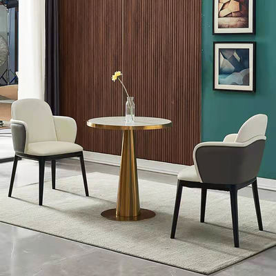 kopen Moderne ronde marmeren onderhandelingstafel voor hotels en koffiewinkels online manufacture