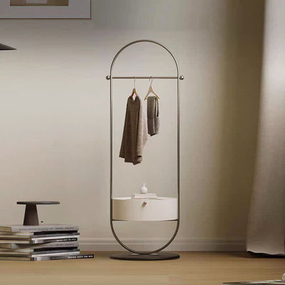 kopen Moderne luxe goud / zilver vloer jasrek met opslagkast online manufacture